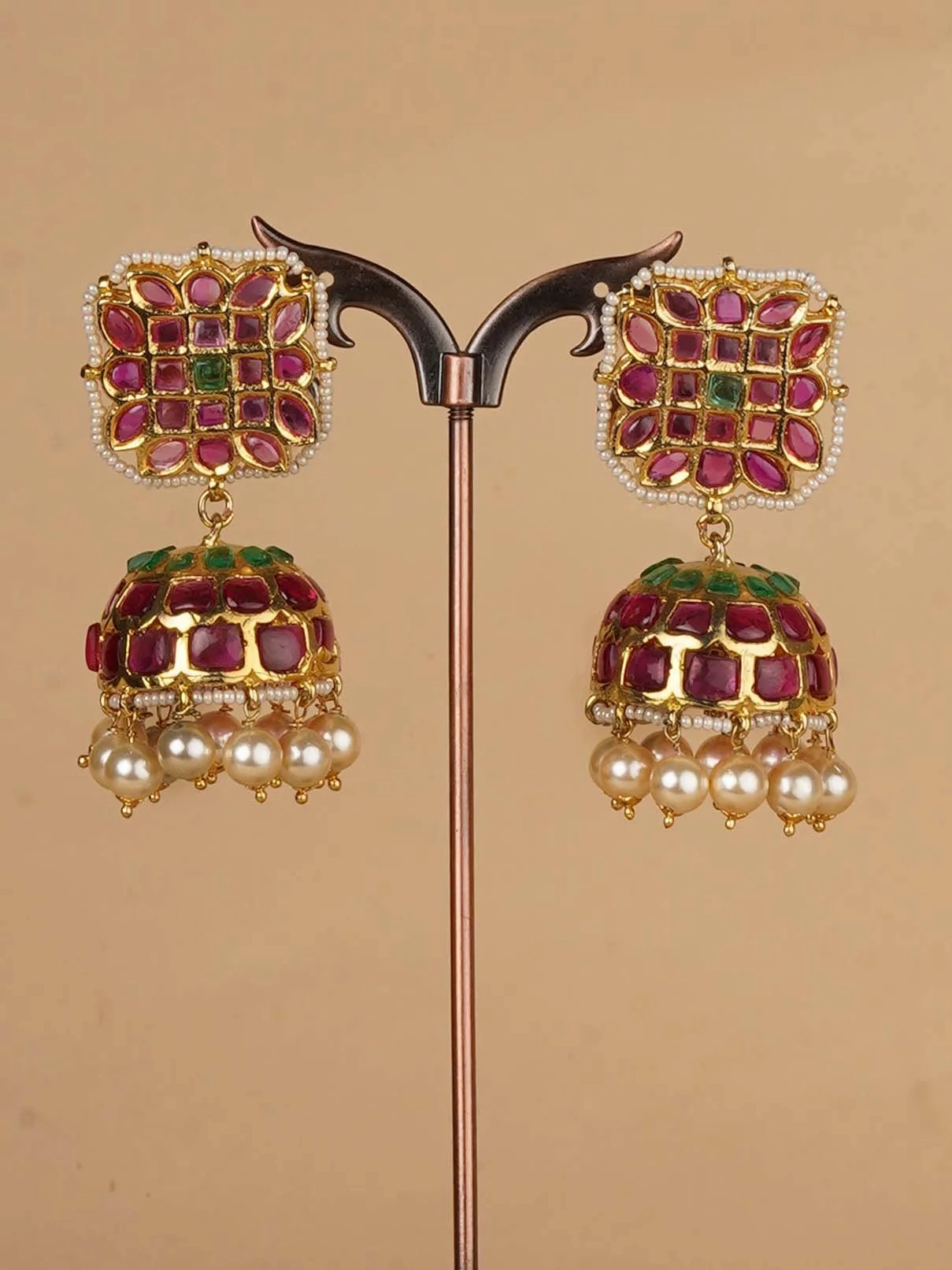 Multicolor Gold Plated Mishr Earrings - MR-E161