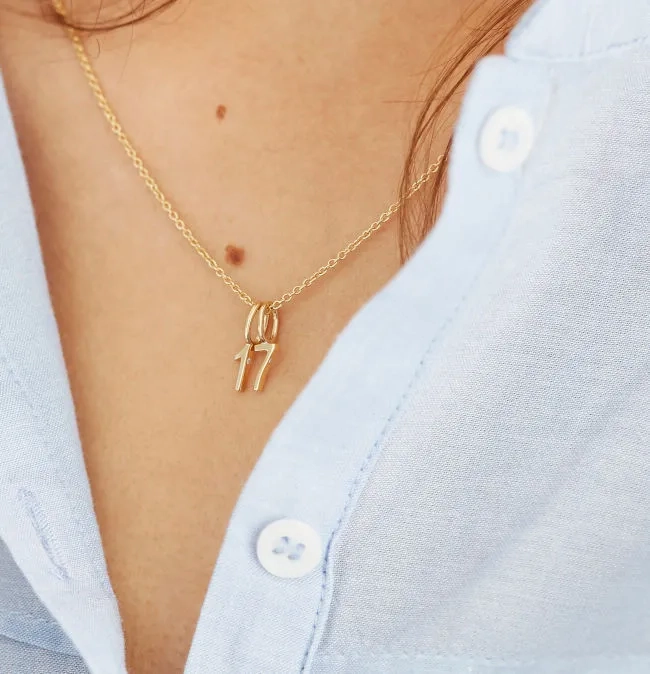 My J 18K Gold Pendant w. Diamond