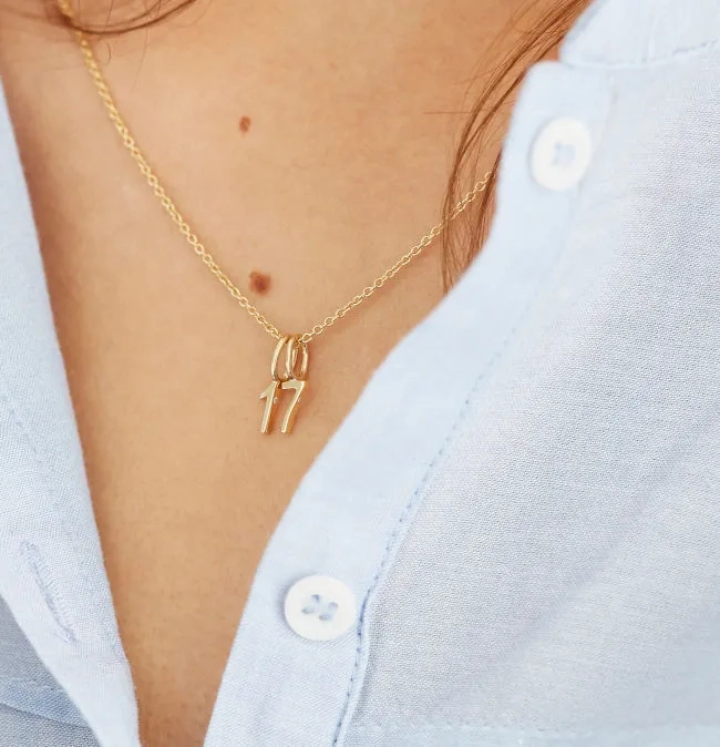 My J 18K Gold Pendant w. Diamond