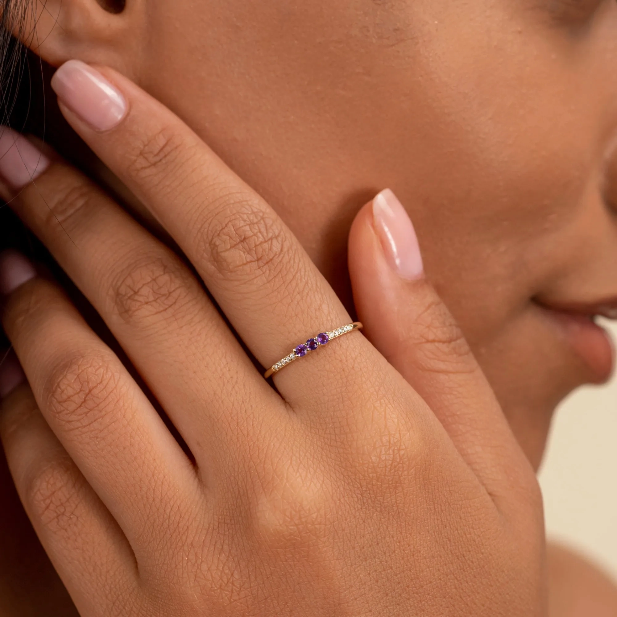 Natural Amethyst and Diamond Ring, Jamie