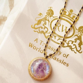 Natural Amethyst Pendant For Two Harmonious Necklace 