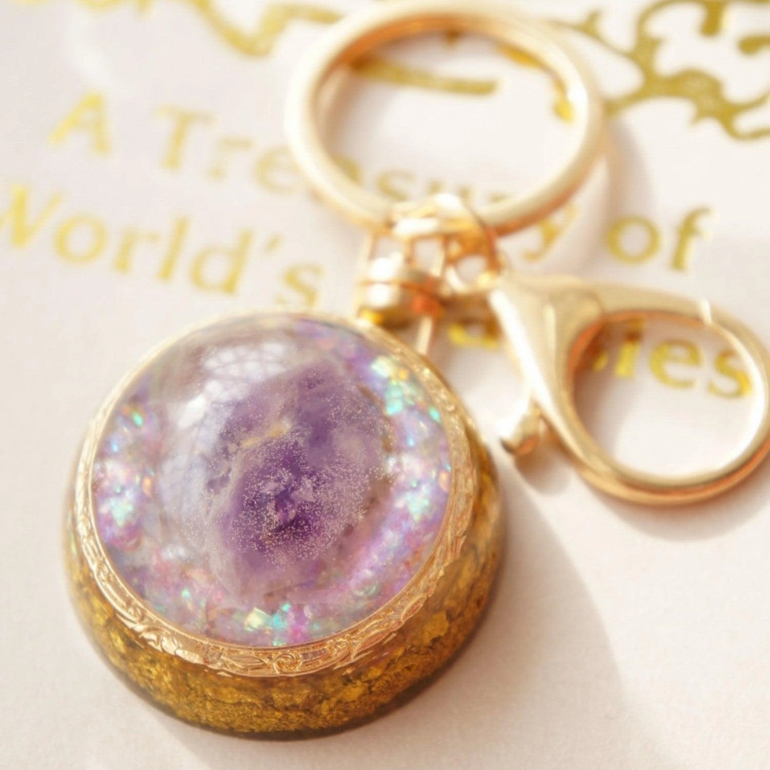 Natural Amethyst Pendant For Two Harmonious Necklace