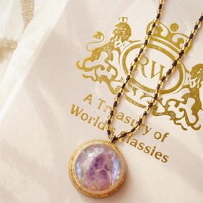 Natural Amethyst Pendant For Two Harmonious Necklace 