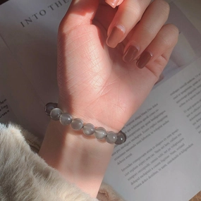 Natural Black Moonlight Single Circle Bracelet 