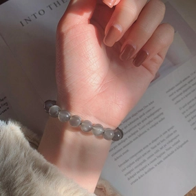 Natural Black Moonlight Single Circle Bracelet 