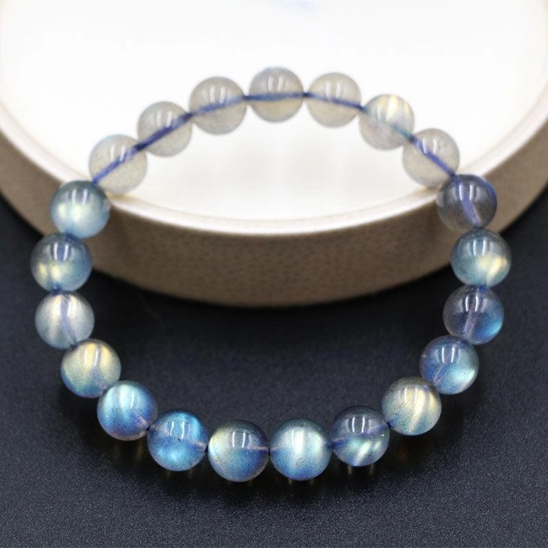 Natural Crystal Gem Labradorite Bracelet 
