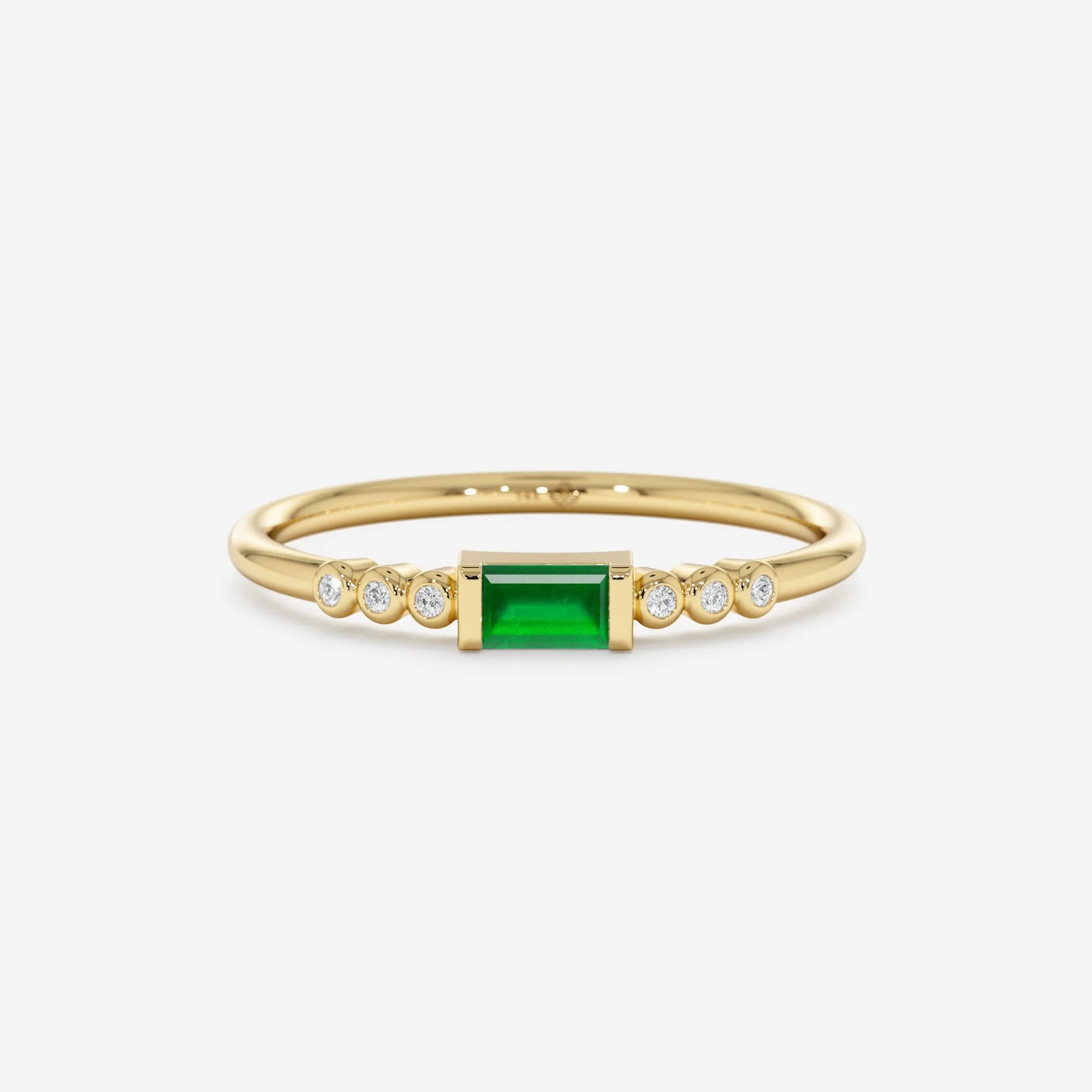 Natural Emerald and Diamond Ring, Cecilia
