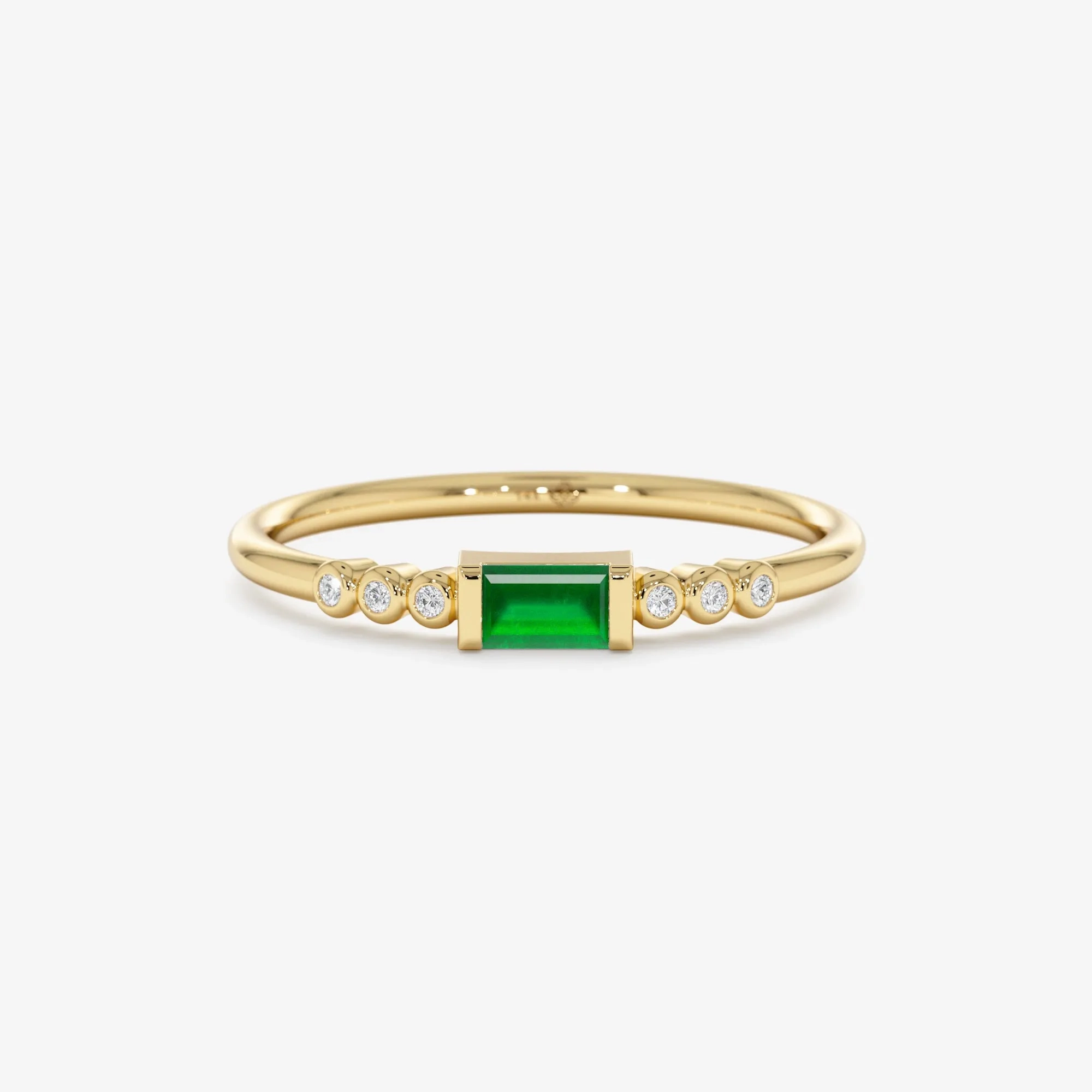 Natural Emerald and Diamond Ring, Cecilia