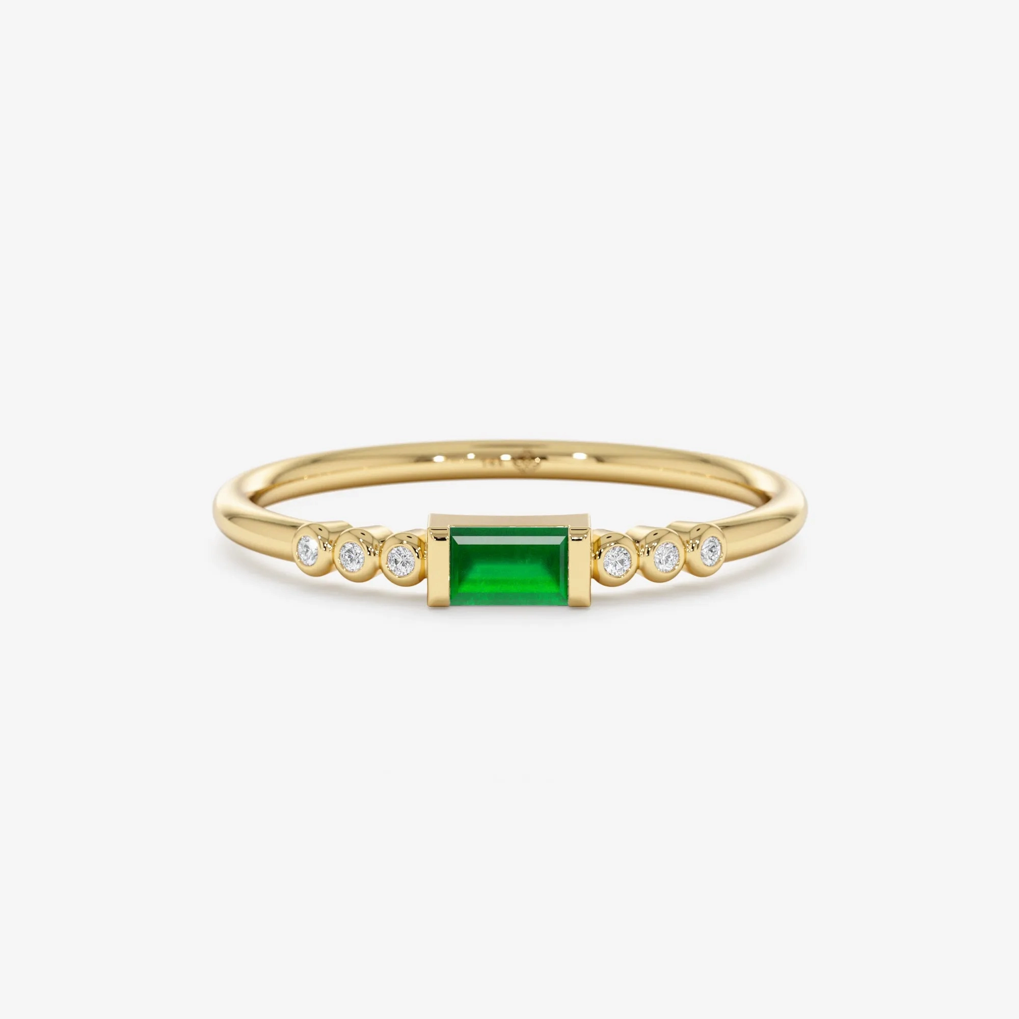 Natural Emerald and Diamond Ring, Cecilia