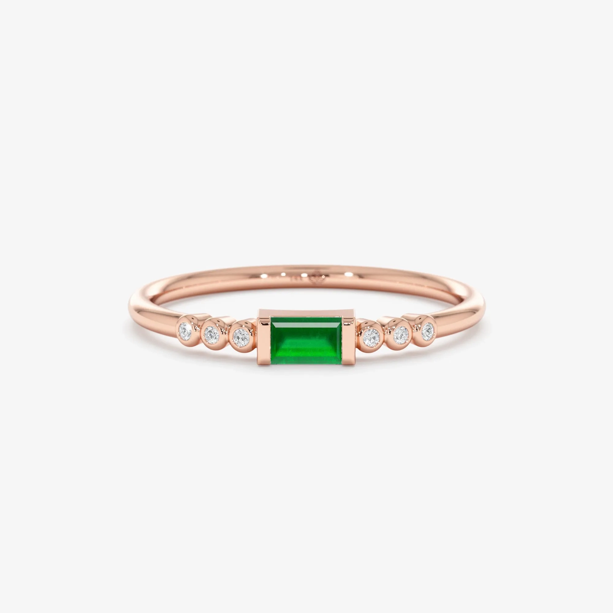 Natural Emerald and Diamond Ring, Cecilia
