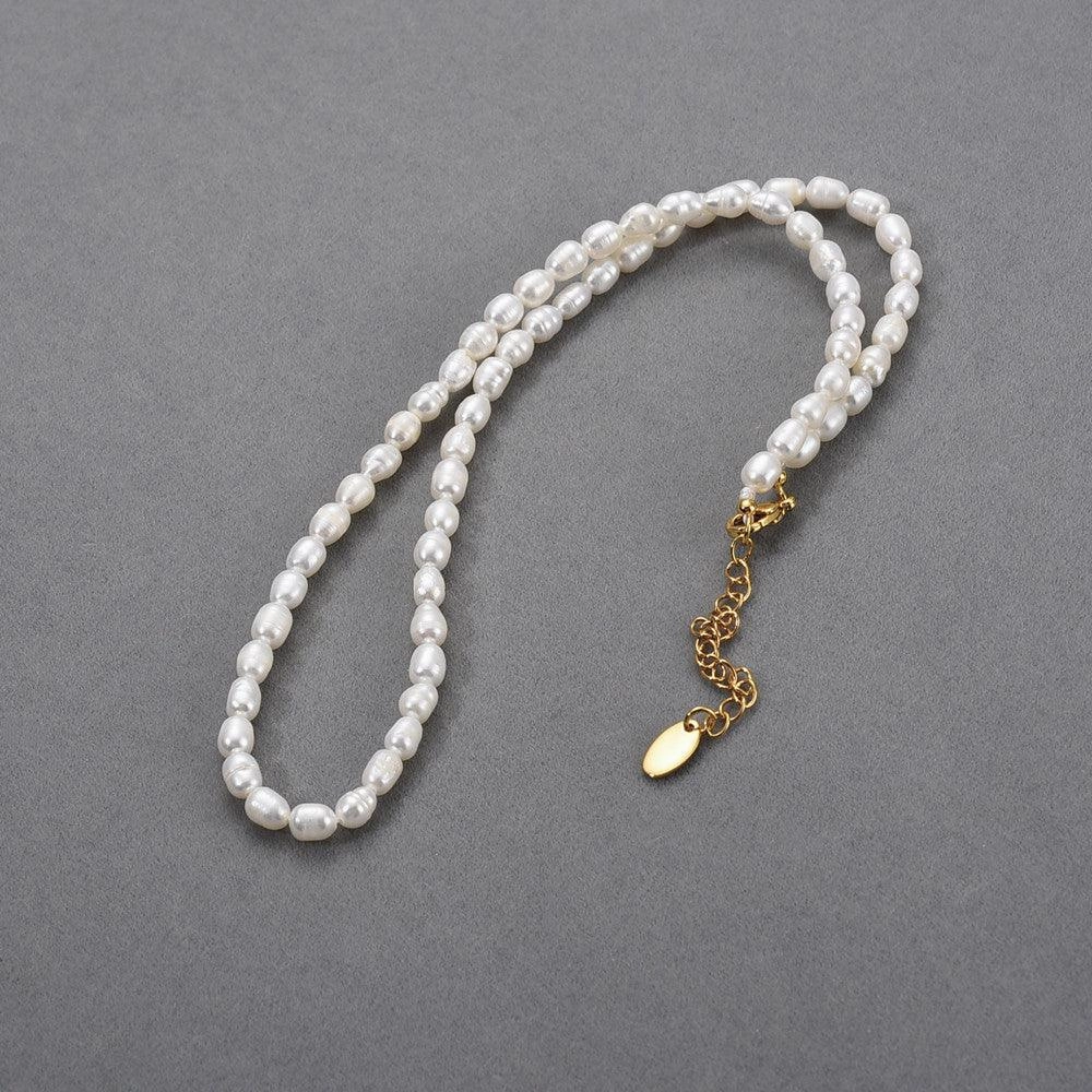 Natural Freshwater Pearl Bead French Retro Easy Match