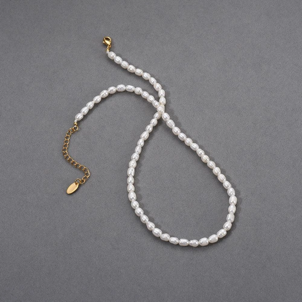 Natural Freshwater Pearl Bead French Retro Easy Match