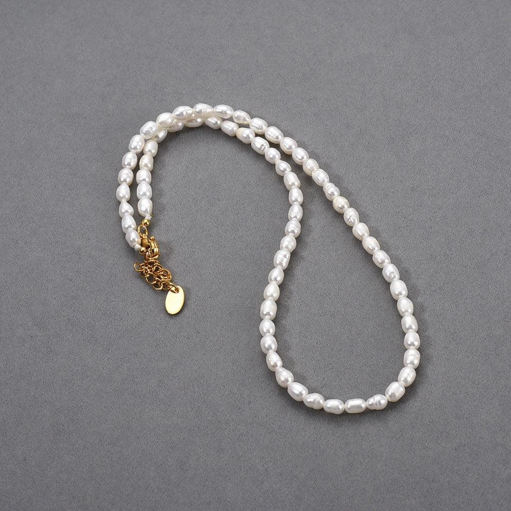 Natural Freshwater Pearl Bead French Retro Easy Match