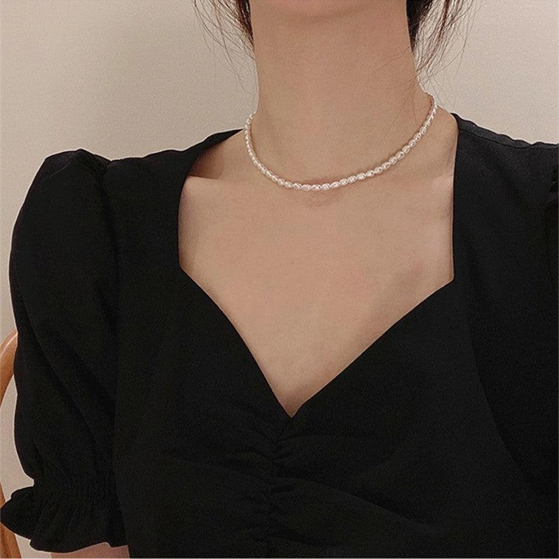 Natural Freshwater Pearl Bead French Retro Easy Match