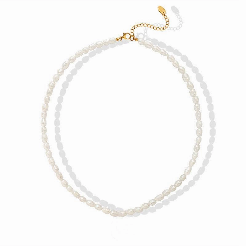 Natural Freshwater Pearl Bead French Retro Easy Match