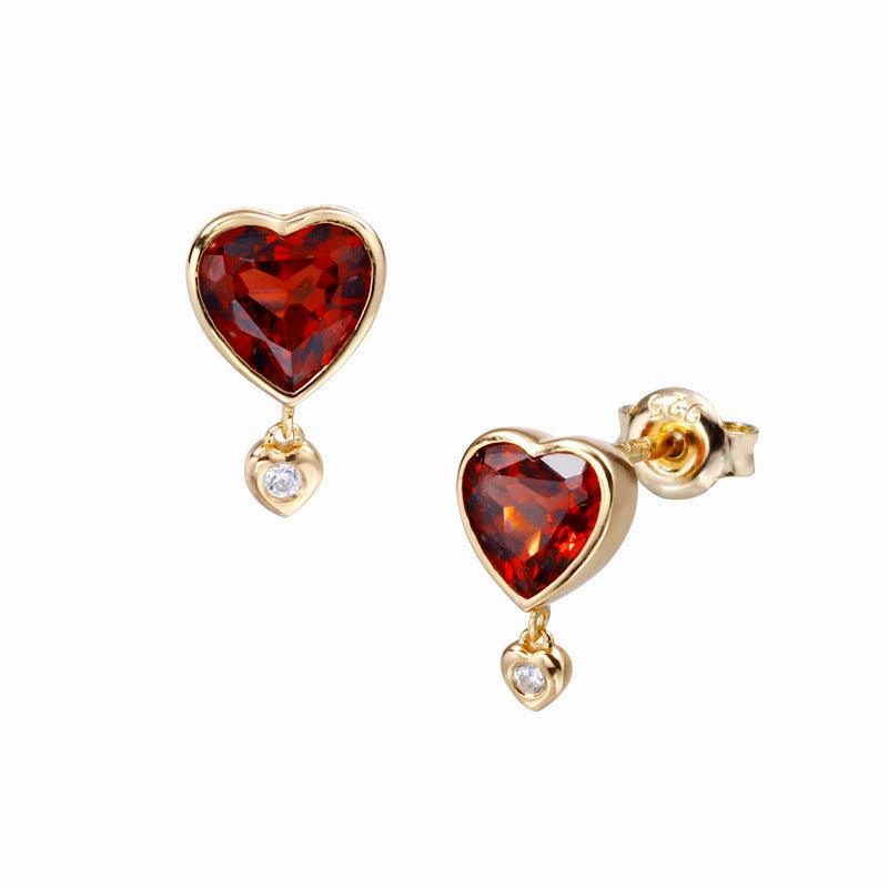 Natural Garnet Versatile Zircon Earrings