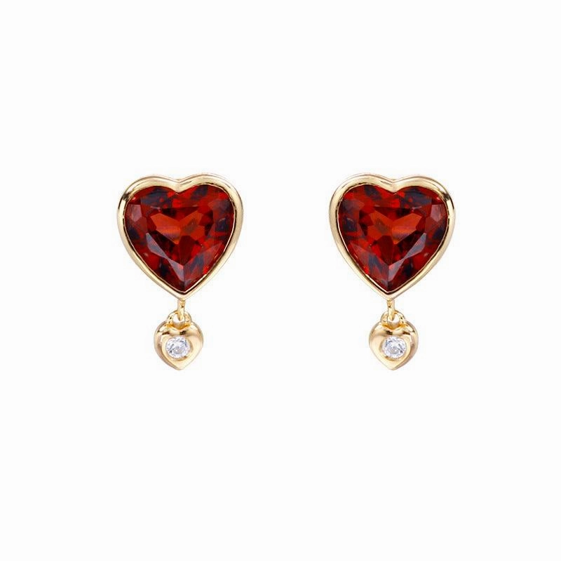 Natural Garnet Versatile Zircon Earrings