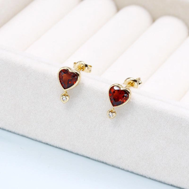 Natural Garnet Versatile Zircon Earrings
