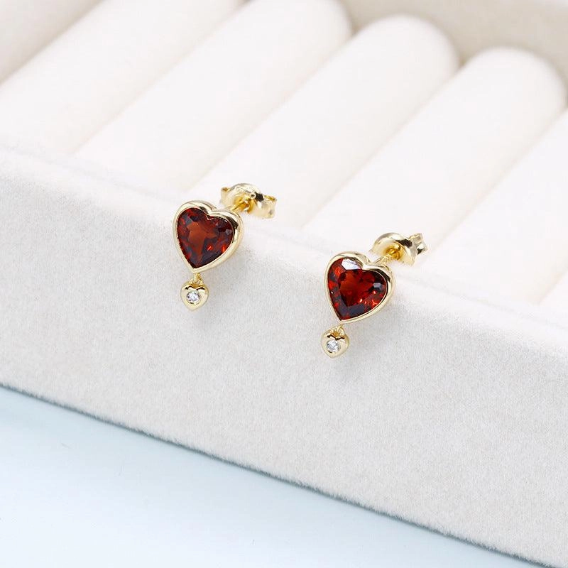 Natural Garnet Versatile Zircon Earrings