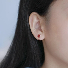 Natural Garnet Versatile Zircon Earrings 