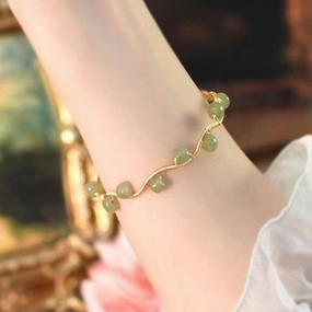 Natural Hetian Jade Bracelet Waves 