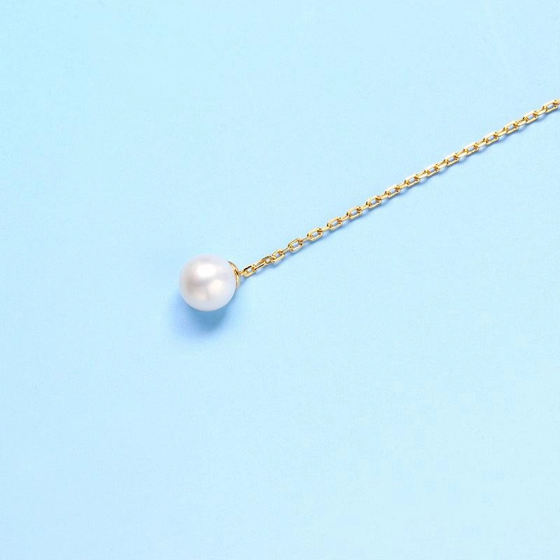 Natural Pearl Moon Tassel Necklace