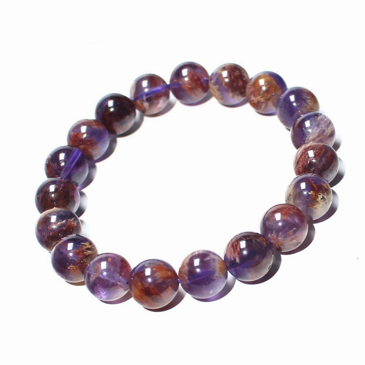 Natural Purple Ghost Fashion Versatile 8mm Single Ring Bracelet