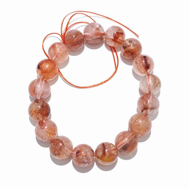Natural Red Glue Flower Crystal Bracelet