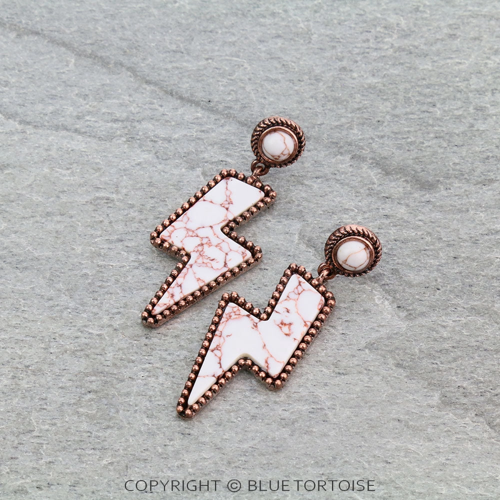 Natural Striking Distance Coppertone Earrings texture-rose-gold  