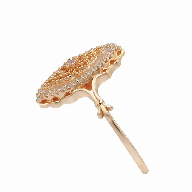 Natural White Shell Vintage Style Ring