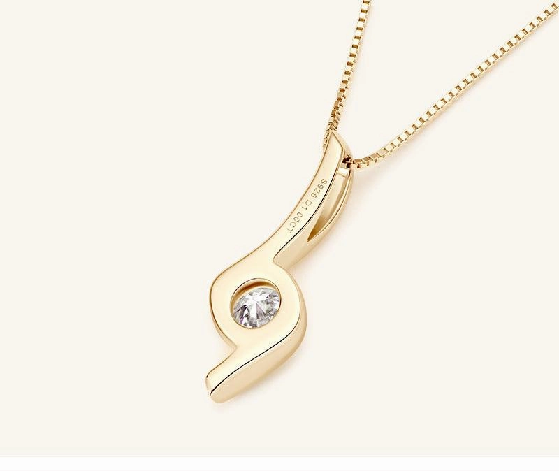 New Internet Celebrity Ins Diamond Necklace Light Luxury High-grade 925 Sterling Silver