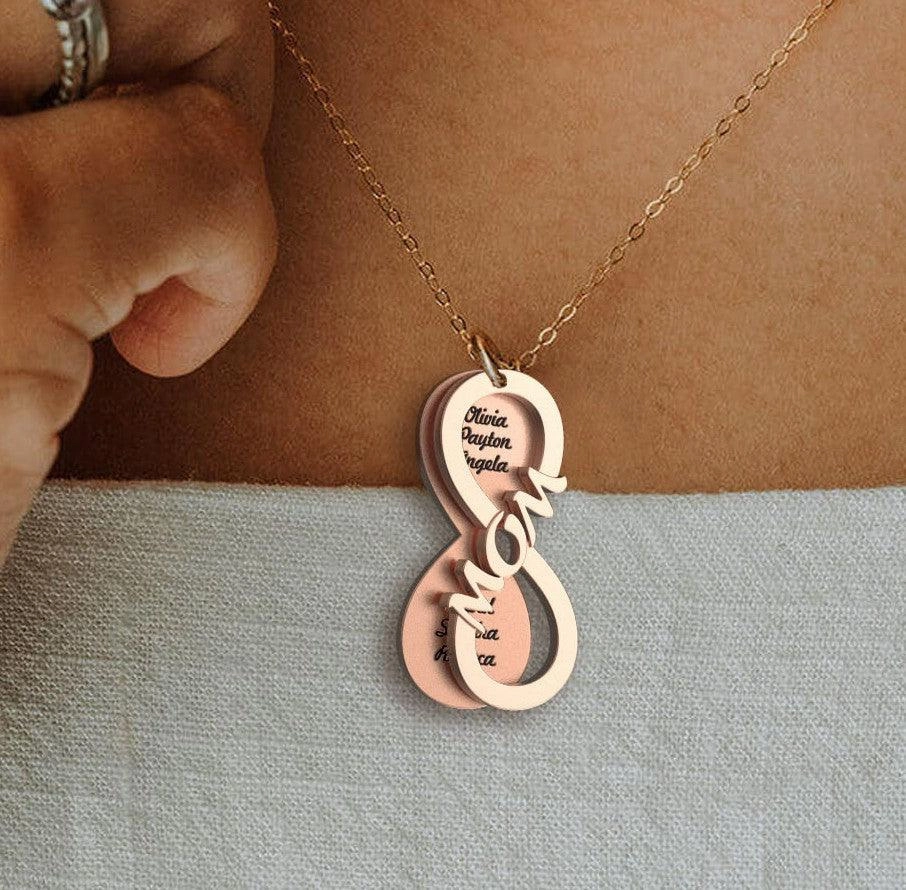 New Mother's Day DIY Retro Simple Sweater Necklace Stainless Steel Pendant