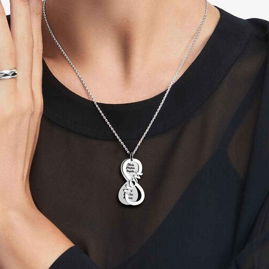 New Mother's Day DIY Retro Simple Sweater Necklace Stainless Steel Pendant 