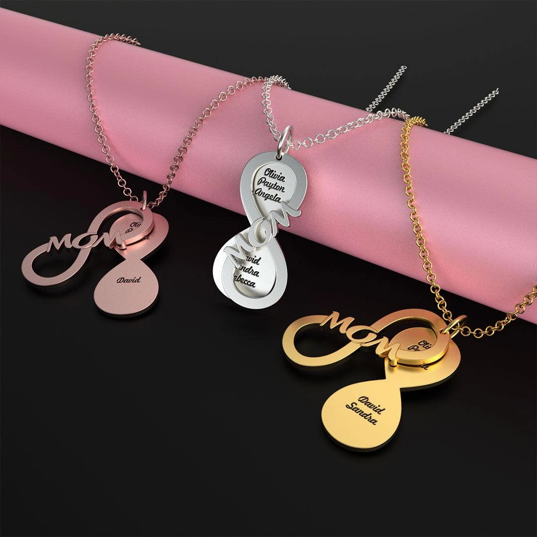 New Mother's Day DIY Retro Simple Sweater Necklace Stainless Steel Pendant