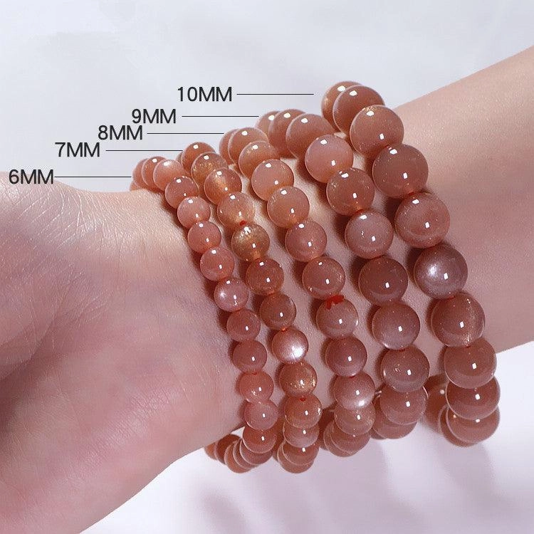 New Natural Orange Moonstone Bracelet Girl