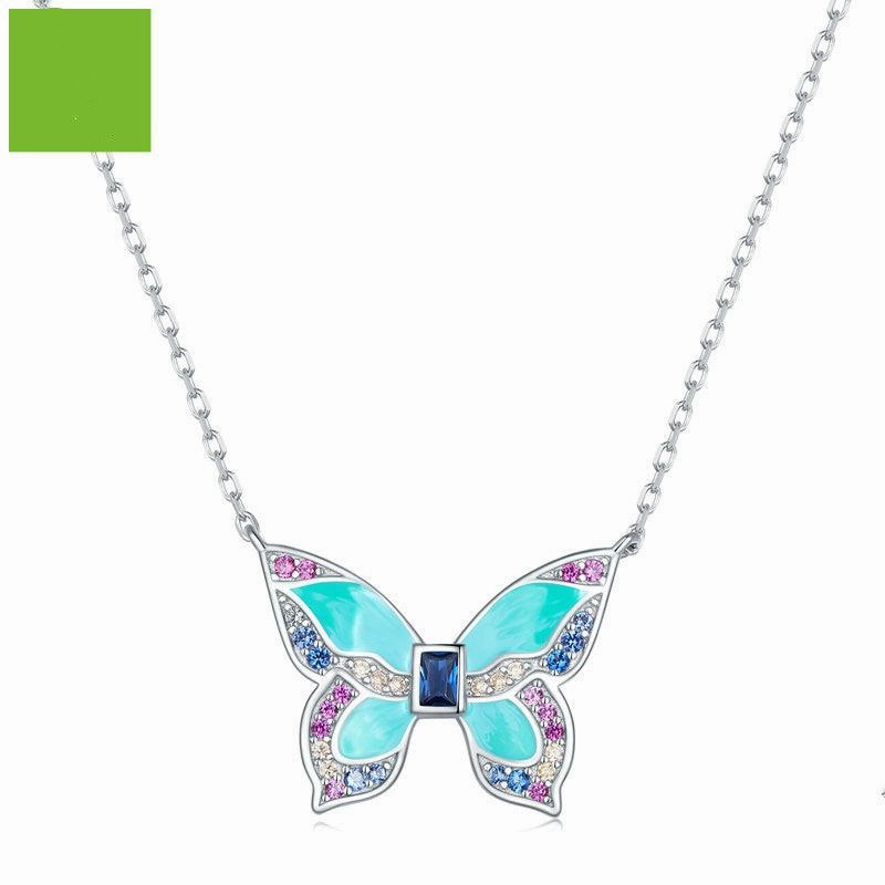 New Platinum Platinum Butterfly Necklace