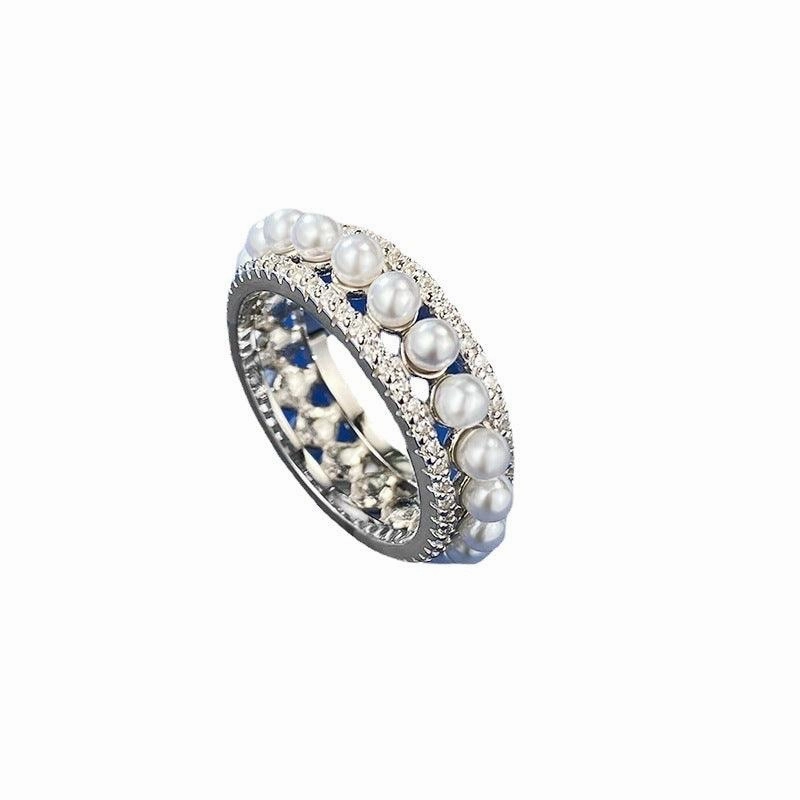 New S925 Silver Elegant Chic Pearl Ring For Women