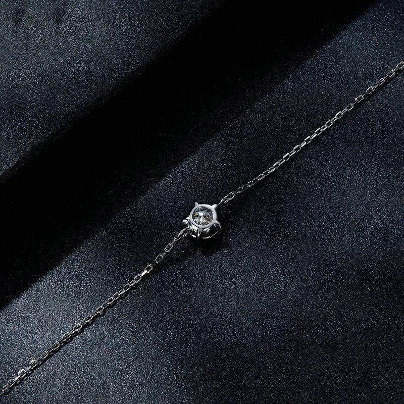New S925 Silver Sparkling Moissanite Bracelet