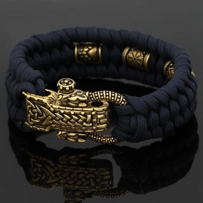 New Stainless Steel Viking Beads Triangle Rune Spin On Bracelet 