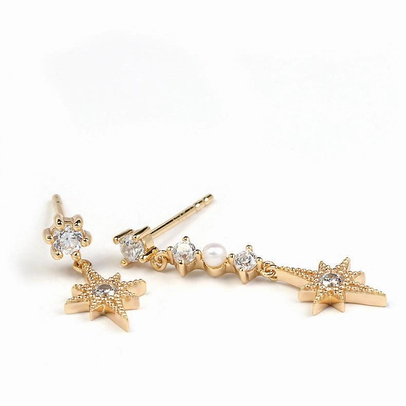 New Sterling Silver Gold Plated Earrings