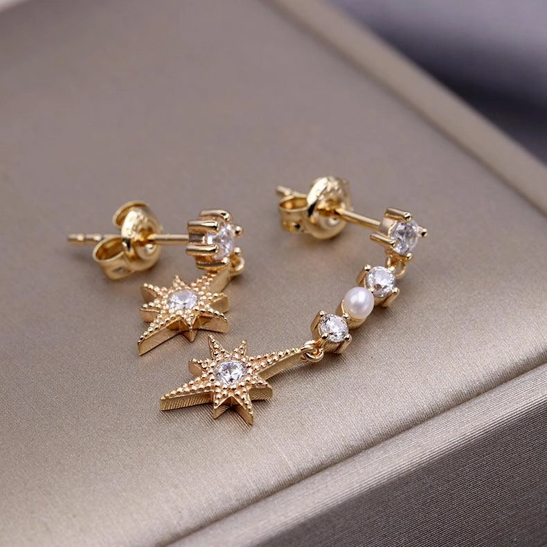 New Sterling Silver Gold Plated Earrings