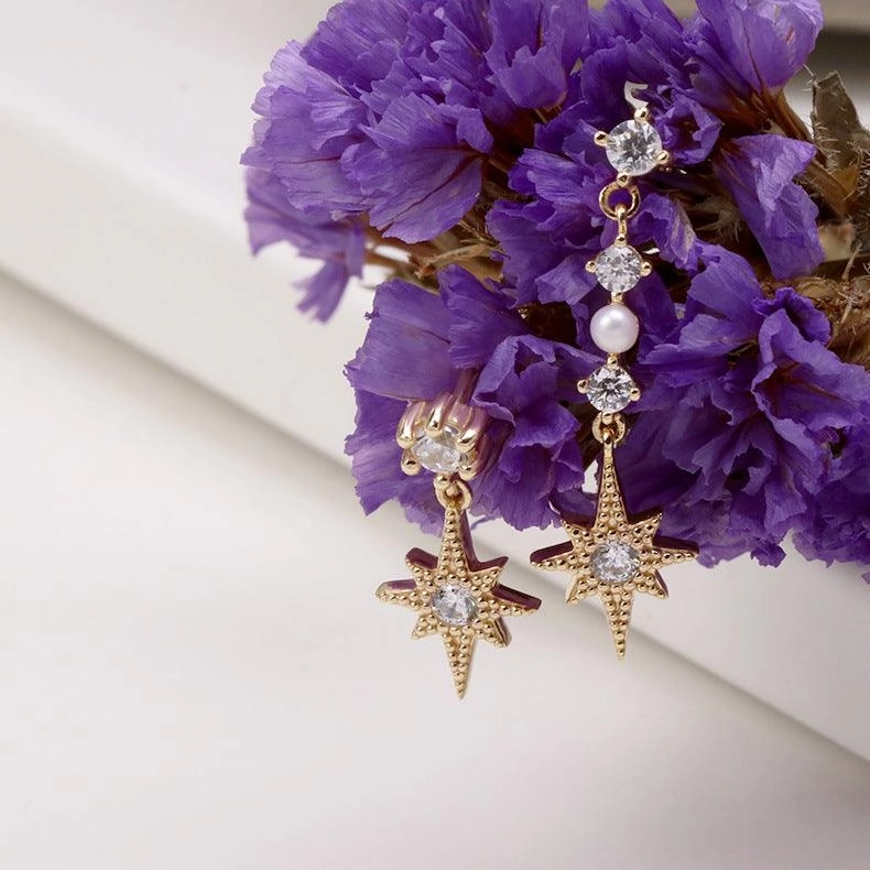 New Sterling Silver Gold Plated Earrings 