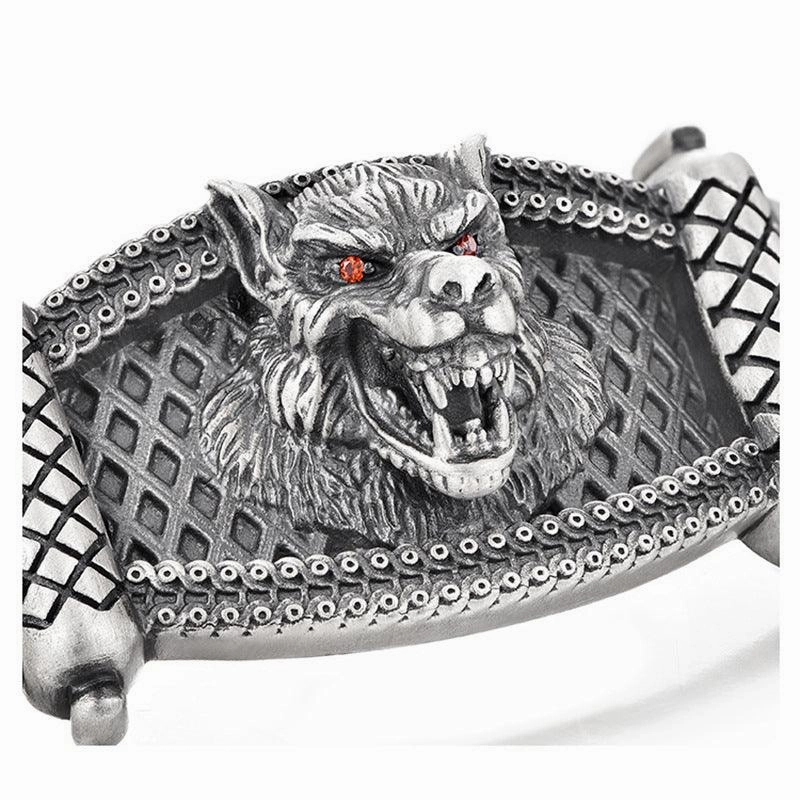 New Wolf Head Bracelet Men's Fashion Retro Hegemony