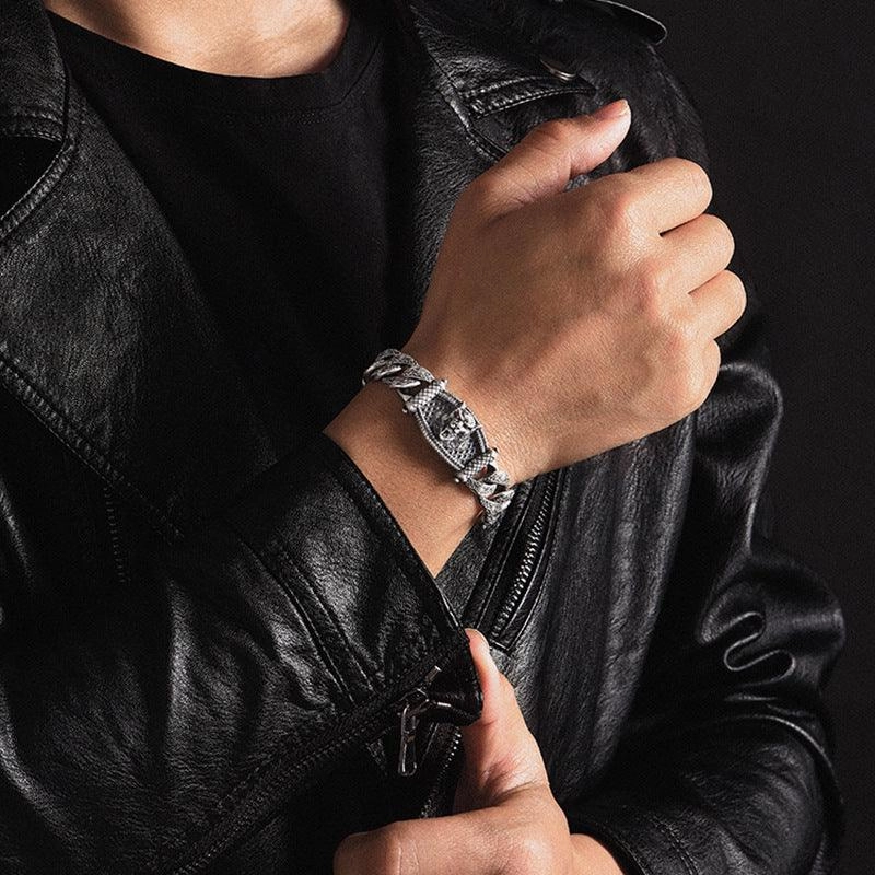 New Wolf Head Bracelet Men's Fashion Retro Hegemony