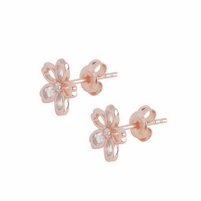 New Zircon Cherry Blossom Earrings