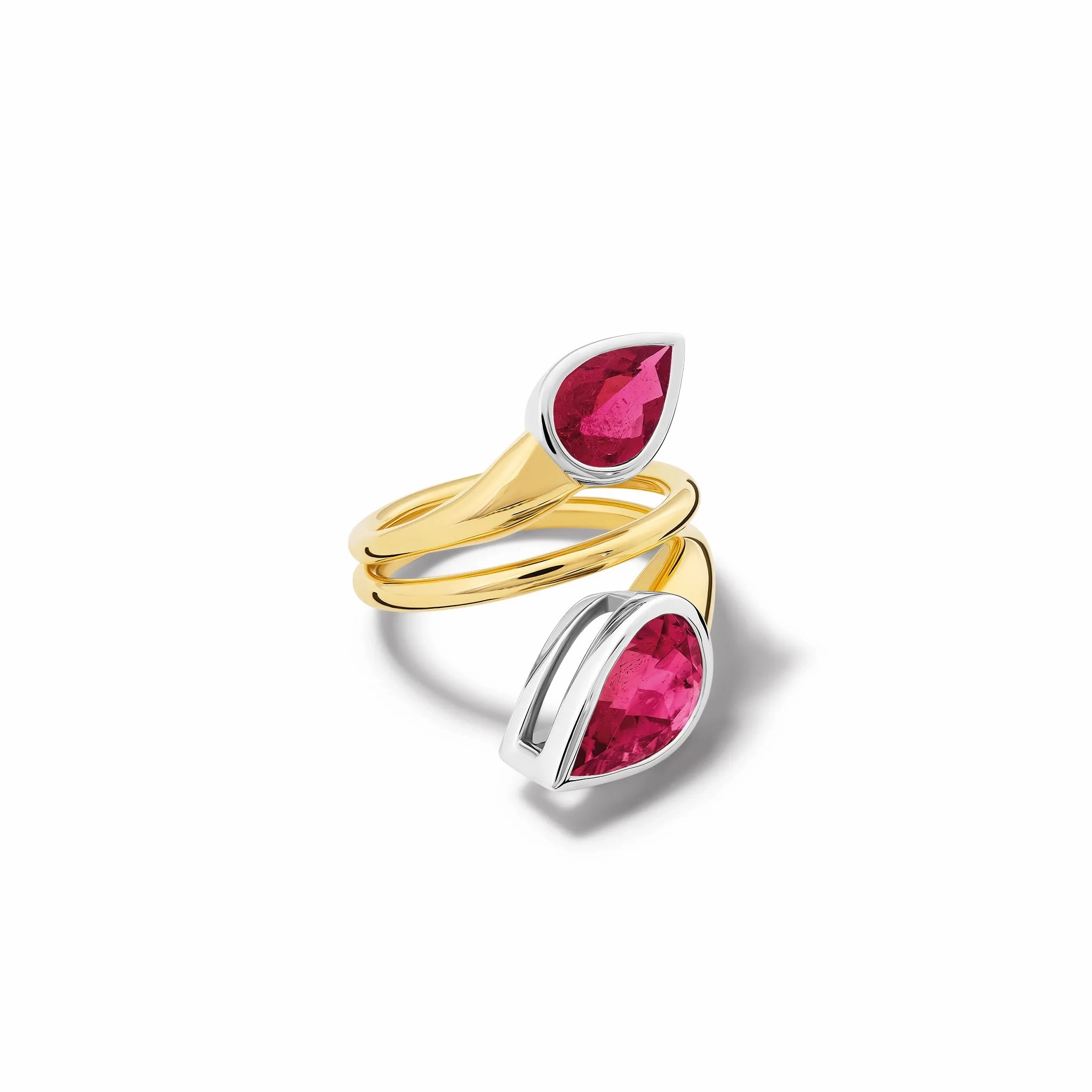 Nicoline Ring 18ct Yellow &amp; White Gold - Pink Tourmaline