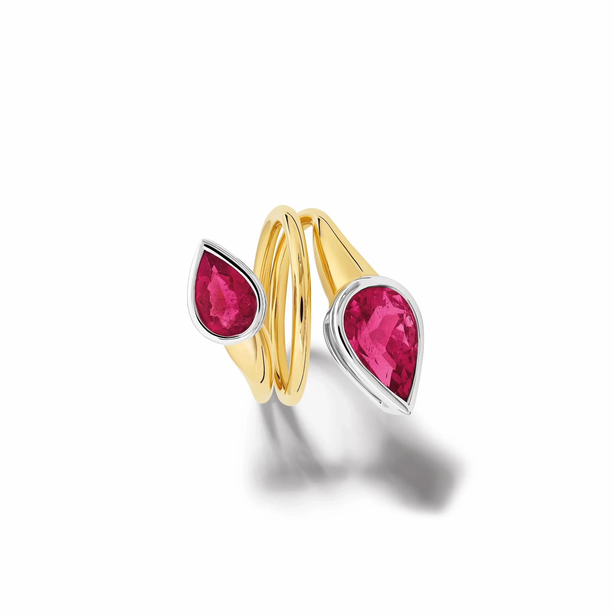 Nicoline Ring 18ct Yellow &amp; White Gold - Pink Tourmaline