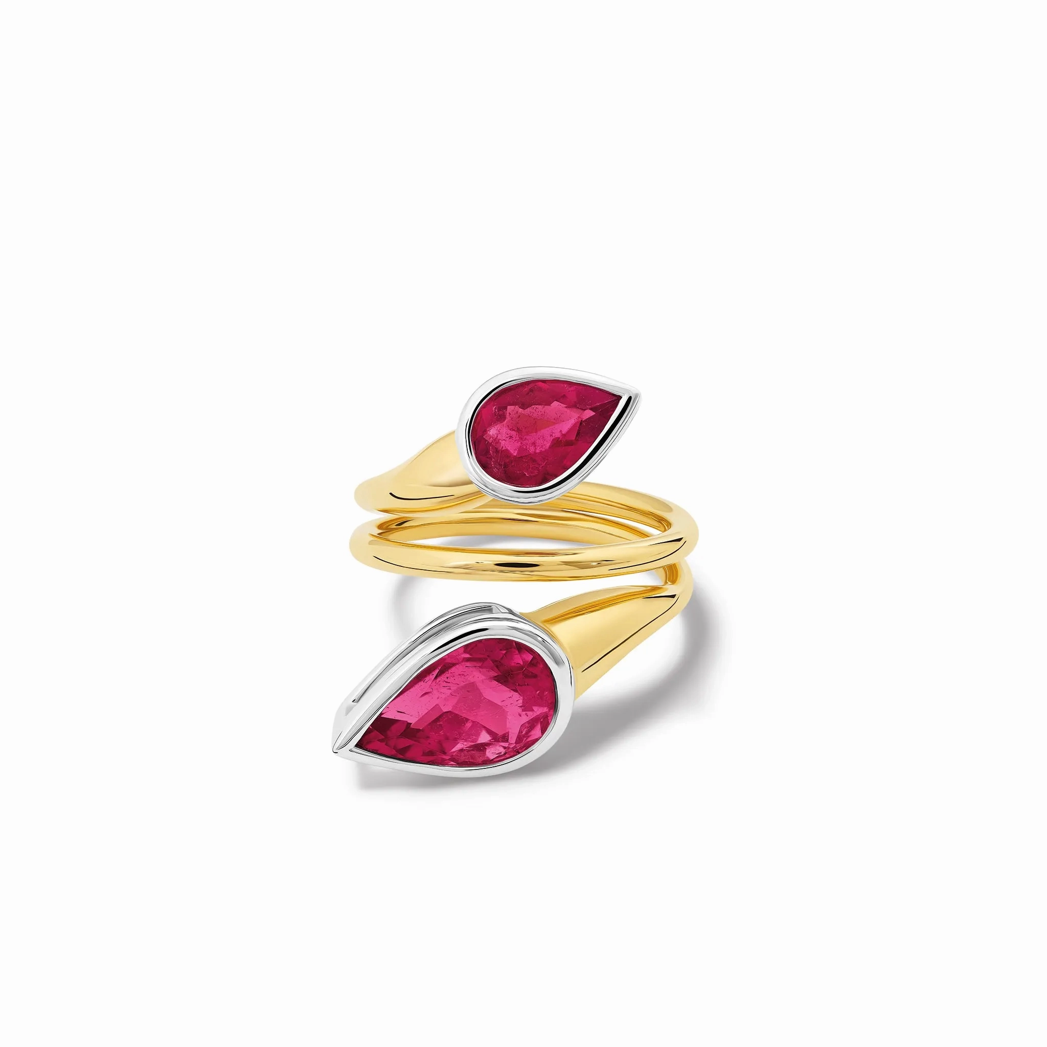 Nicoline Ring 18ct Yellow &amp; White Gold - Pink Tourmaline
