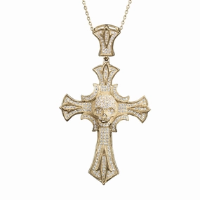 Night Skull Cross Pendant 