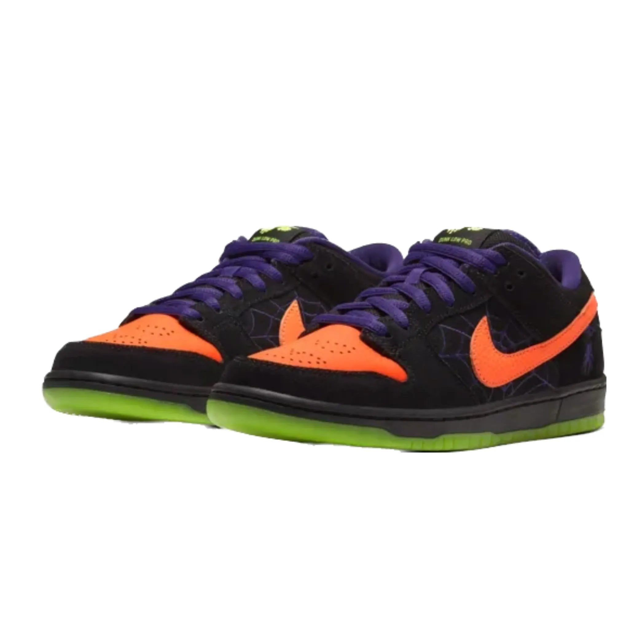 Nike SB Dunk Low Nacht des Unfugs Halloween Schwarz Orange Lila Elektrisches Grün Nike Dunk